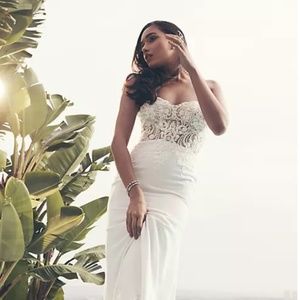 chinese dress ladies Luxury Mermaid Wedding Gown With Long Sleeves
